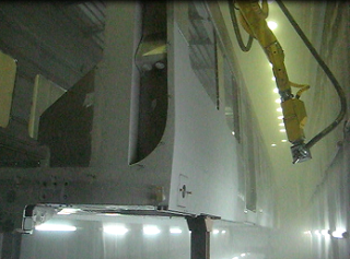 Y軸行走機械臂噴砂